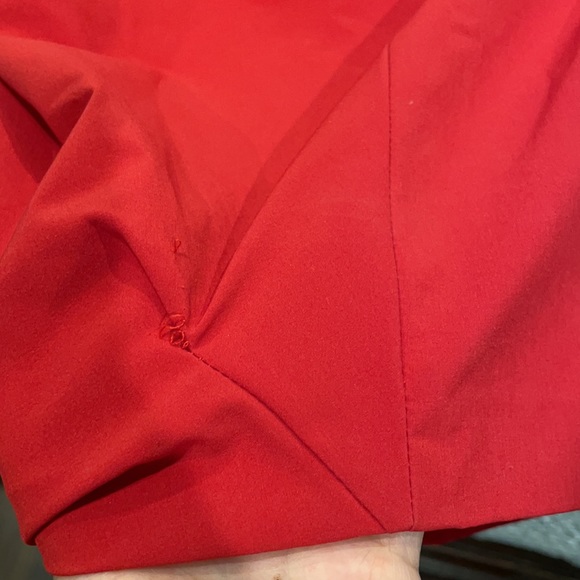 Cynthia Steffe over the knee red draped dress - Picture 9 of 10